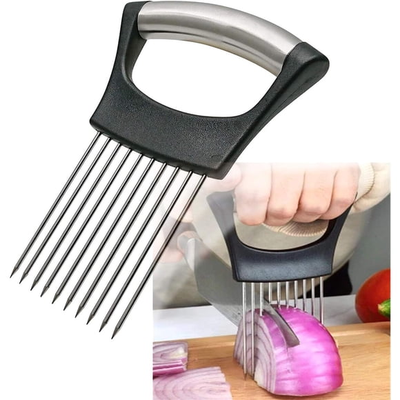 Sujeta Cebolla QPEY Acero Inoxidable Mango Negro