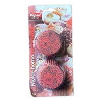 Genérico - Capsulas Cupcake Diseño H Rosas 100 Un Blanco