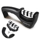 thumbnail image 1 of Afilador de cuchillos PORTENTUM de 3 niveles ergonómico negro/cromo, 1 of 7