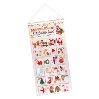 Magideal - Bolsa De Almacenamiento Colgante Calendario De Adviento Navideño Accesorios De Fiesta Diseño Creativo Portátil Decoración De Pared Cuenta Regresiva De