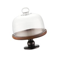 Bothyi - Soporte De Madera Para Pasteles Con Cubierta, Plato Para Pasteles Para Exhibición De Tienda, Fiesta Festiva, Cocina, 9,8X9,5X23Cm