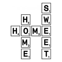 Rienda Libre Graphics - Decomural Home Sweet Home Scrabble Tile Ws-34250