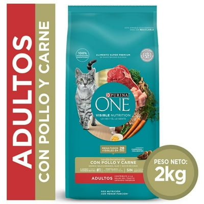 Alimento Seco Gato Adulto Sabor Pollo Y Carne Bolsa 2 Kg Purina One