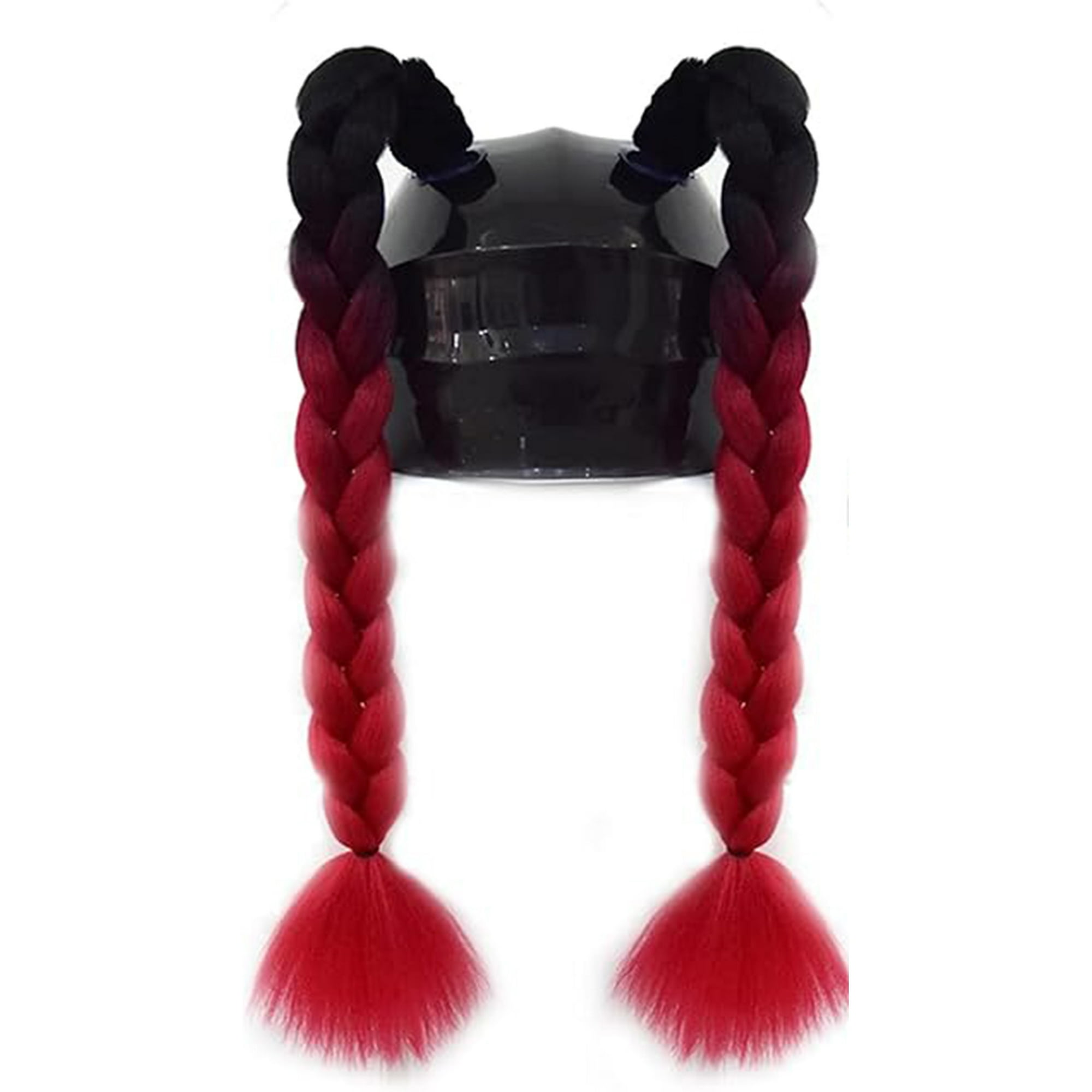 Veat00l - 1 Decoración De Casco, Trenza Larga, Casco De Motocicleta, Casco De Bicicleta, Trenza Que Puede Decorar Cualquier Casco, Trenza Reutilizable De Casco, Sin Casco