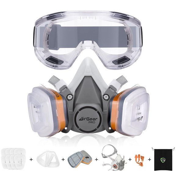 AirGearPro G500 Reusable Respirator Mask with A1P2 Vapor