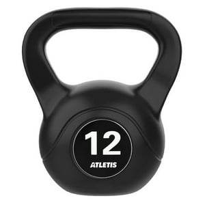 Atletis - Kettlebell Mancuerna Pesa Rusa Cemento 12 Kg Negro