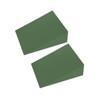 Magideal - 2X Bloques De Cuña De Yoga Tabla Inclinada Camilla De Pantorrilla Tablas Elásticas Camilla De Pies Eva Construcción Muscular Bloque De Cuña En Cuclill Verde 12Cmx15Cmx5Cm