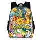 thumbnail image 1 of MINISO Pikachu Cartoon Backpack Two-piece Pokemon Student School Bag Pencil Bag Elf Pokémon Lunch Bag Cartoon School Bag Mochila, 1 of 3