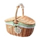 thumbnail image 3 of Cesta De Mimbre Para Picnic, Cesta De Almacenamiento De Ratán Para Servir Pan, Para Acampar Al Aire Libre, Pequeña, Verde, 3 of 3