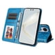thumbnail image 2 of Funda tipo cartera FOXDOCK para Huawei Nova 12 Pro , diseño girasol en relieve, cuero PU, cierre magnético, soporte y tarjetero, 2 of 5