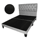 thumbnail image 1 of Base de Cama con Respaldo a Piso 2 Plazas Negro Eco Cuero, 1 of 2