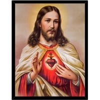 Genérico - Cuadro Decorativo Jusus 4 Medidas 30X40 Cm