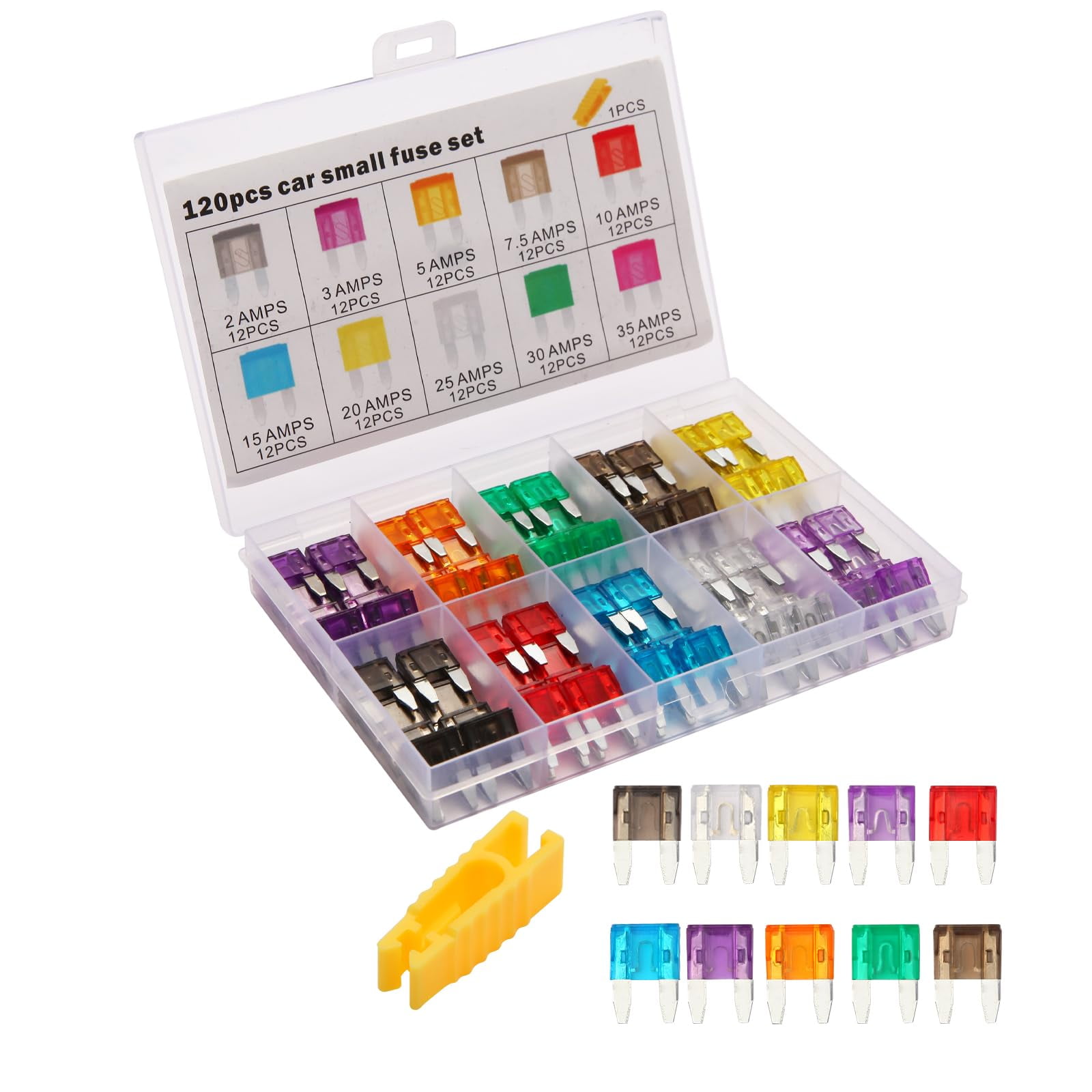 Mini Kit De Fusibles Liamner, 120 Piezas, Para Coche, Caravana, Camión, Marina