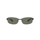 thumbnail image 1 of Gafas de sol Ray-Ban RB3364 de metal, rectangulares, 62 mm, negro/verde, 1 of 7