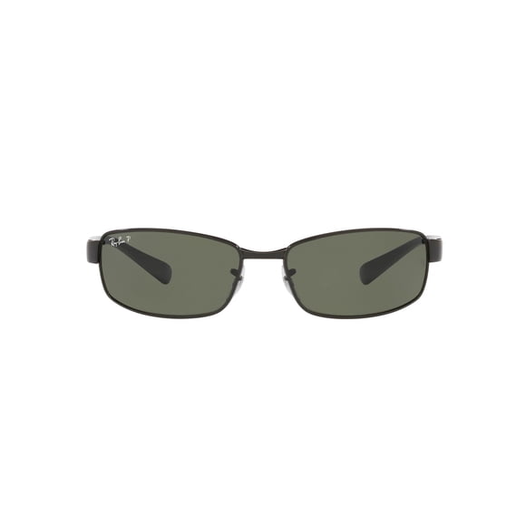 Gafas de sol Ray-Ban RB3364 de metal, rectangulares, 62 mm, negro/verde