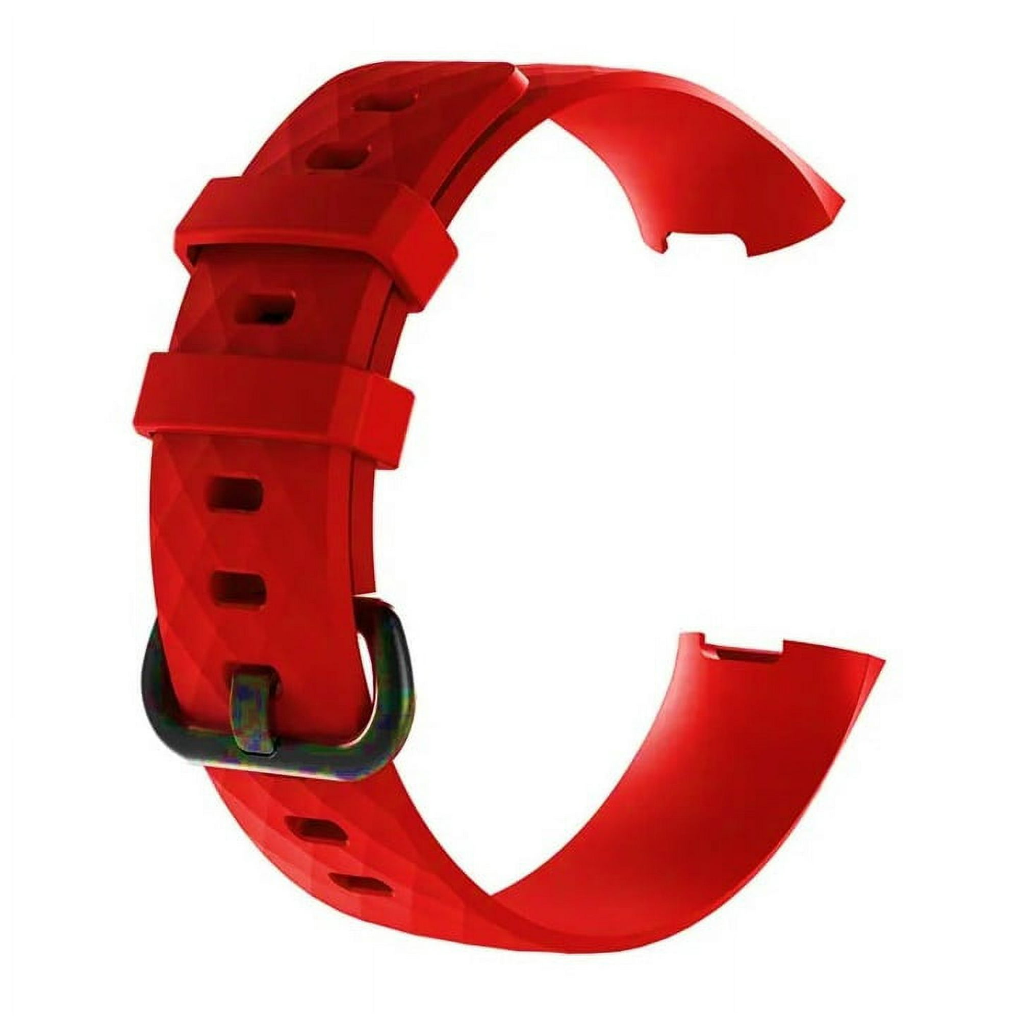 Genérico - Correa Compatible Con Fitbit Charge 3 & 4 22,6mm Rojo