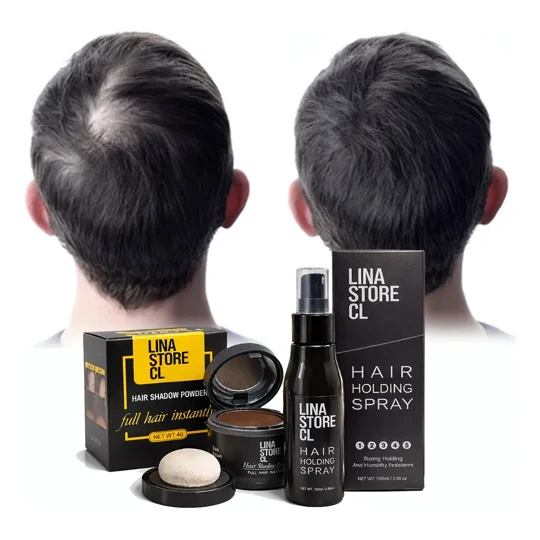 Linastore - Polvo Capilar Efecto Castaño Cabello + Fijadora Capilar