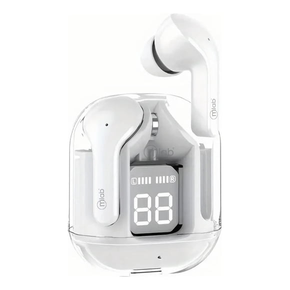 Audifono Tws Glass Crystal + Sílicon Case Black Mlab 09354