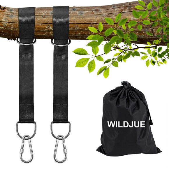 Kit de correas colgantes para columpio de árbol WILDJUE soporta 907 kg, 2.4 m
