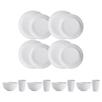 Crusec - Juego Vajilla De 16 Piezas Plastico