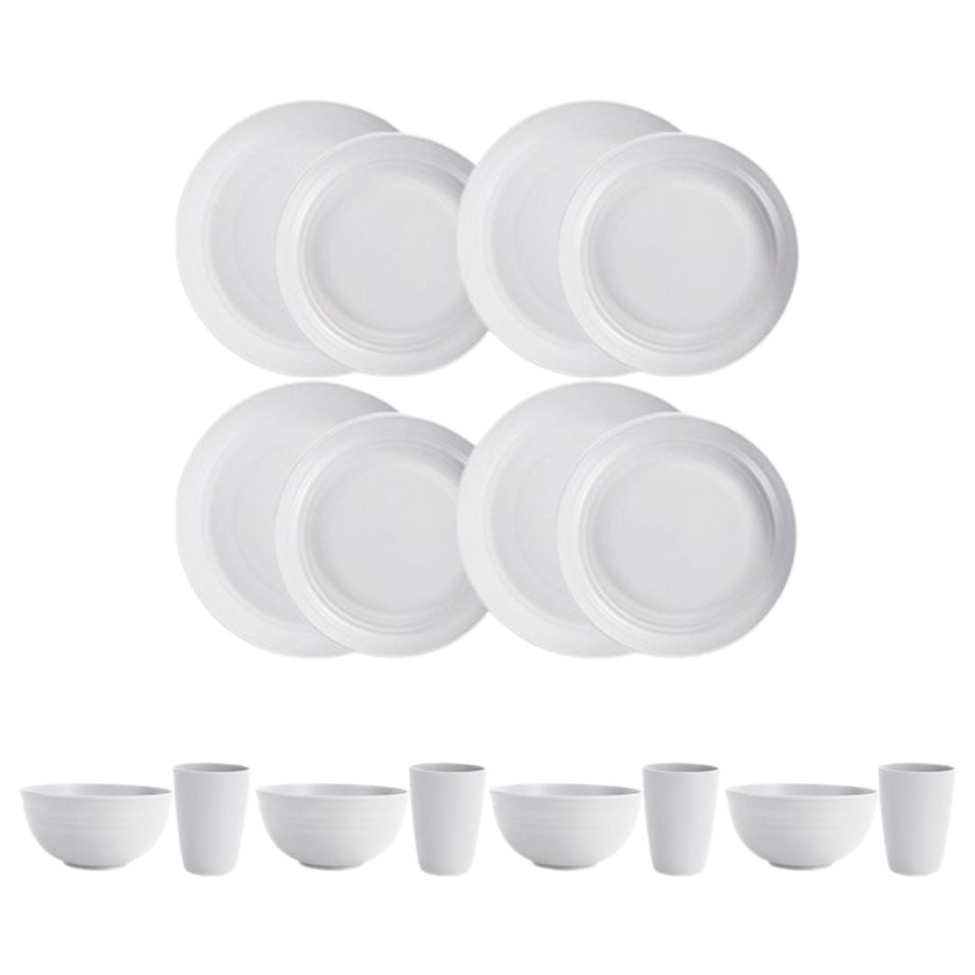 Crusec - Juego Vajilla De 16 Piezas Plastico