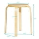 thumbnail image 2 of Juego de 4 taburetes apilables de madera curvada COSTWAY 46 cm de altura, 2 of 3