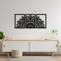 Genérico - Set 3 Cuadros Mandala Mdf