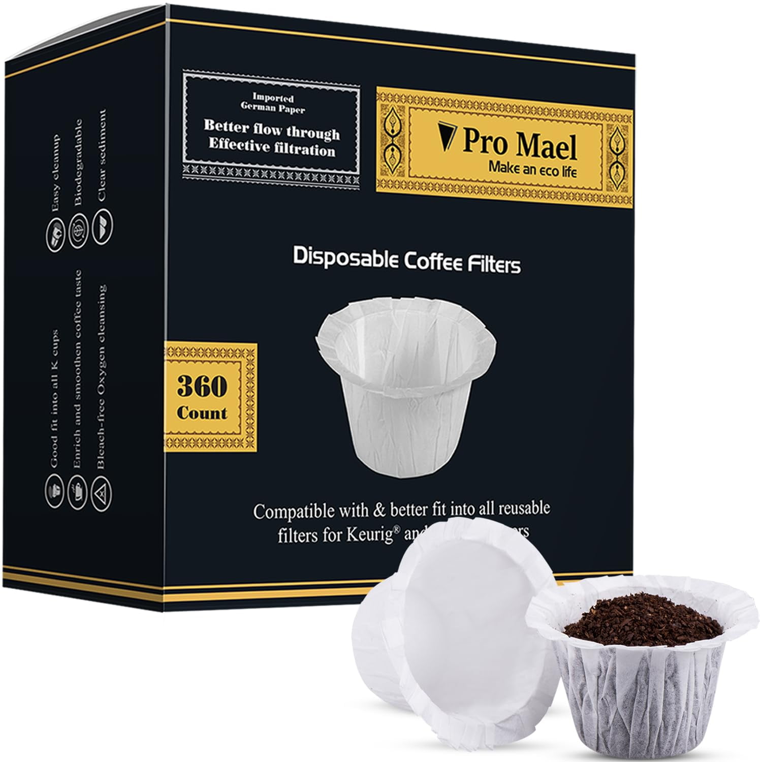 Papel Filtro Para Café Para Cafeteras Keurig Pro Mael (360 Unidades)