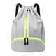 thumbnail image 4 of Mochila Con Cordón Para Gimnasio, Con Separación De Ropa Seca Y Húmeda, Ideal Para Playa, Senderismo, Piscina, Color Gris, 4 of 5