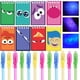 thumbnail image 2 of 12 Bolígrafos Uv Y 12 Cuadernos De Dibujos Animados De Para Fiestas De Cumpleaños Infantile, 2 of 6