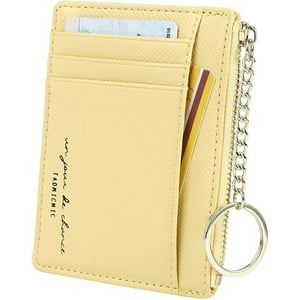 Veat00L - Bolsa De Tarjetas De Bolsillo Para 8 Tarjetas, Minimalista, Billetera De Diseño Ultradelgado, Con Llavero