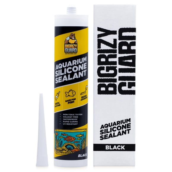 Sellador de silicona BIGRIZY GUARD 300 ml negro para acuario