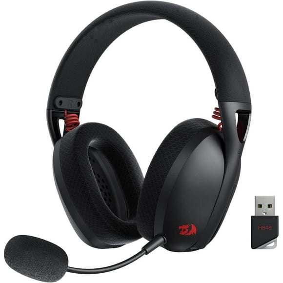 Redragon H848 Black Bluetooth, microfono desmontable negro tamaño unico