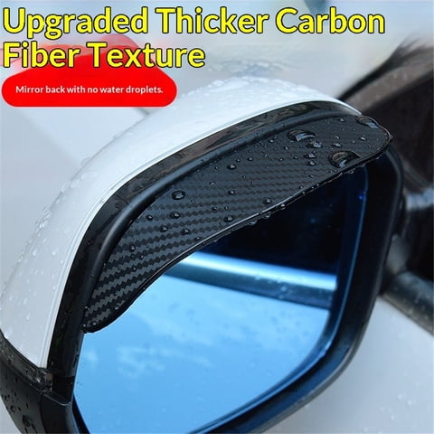 Xusx111 - Protector De Lluvia De Espejo Lateral De 2 Pares - Cubierta De Espejo Retrovisor De Fibra De Carbono - Accesorios Exteriores De Automóviles Para La Seguridad De La Conducción, Espejo Para Vi