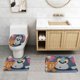 thumbnail image 2 of Tom y Jerry Juego de 3 alfombras de baño de coral fleece: tapete de baño + alfombra de inodoro en forma de U + funda de tapa de inodoro en forma de O, 2 of 6