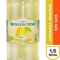 Agua Saborizada Limonada Jengibre Sin Gas Botella 1,5 L Benedictino