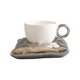 thumbnail image 3 of Taza De Café Con Asa Y Posavasos Para Decoración De Oficina En Casa, Color Blanco Y Gris, 3 of 5