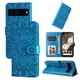 thumbnail image 5 of Funda tipo cartera FOXDOCK para Google Pixel 7 Pro , diseño girasol en relieve, cuero PU, cierre magnético, soporte y tarjetero, 5 of 5