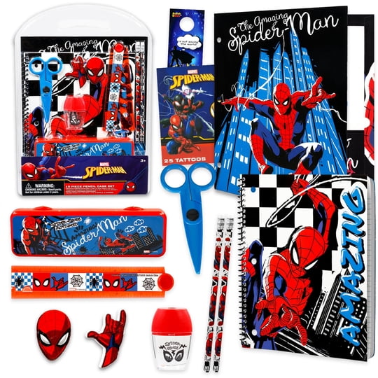 Kit De Útiles Escolares De Spider-man Con Lápices Y Más