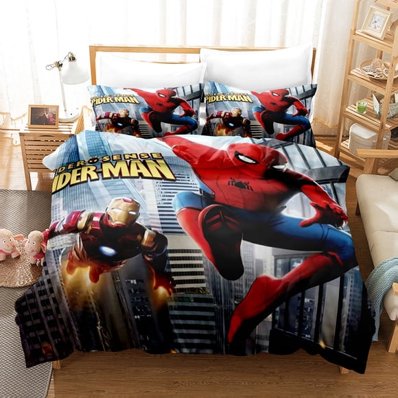 Spider Ma-n Spider M-an Bedding Set Sheet Set for Kids Adults,All Season Lightweight