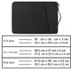 thumbnail image 2 of Premium Laptop Sleeve Bag - Compatible with 13-16 Inch MacBooks, Mac Pro M1, Surface, Lenovo, Dell, HP - Polyester Case with Pocket - Black, 2 of 2