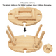 thumbnail image 1 of Mesa Tabla De Madera Picnic Plegable Frutas Picoteo Viajes, 1 of 3