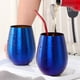 thumbnail image 4 of Xiao Hua Copa de Vino de Acero Inoxidable Macizo de Alta Calidad, Juego de 2, Copa sin Asa, ideal para Banquetes para Exteriores, Azul, 500ml, 4 of 4