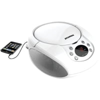 Sylvania - Disco Portátil Proscan Elite Para Cd Con Radio Am/Fm, Color Blanco