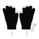 thumbnail image 1 of Guantes Eléctricos Con Calefacción USB Tejido De Dedo Completo Para Mujeres Hombres Al Aire Libre Negro, 1 of 3