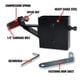 thumbnail image 3 of 2x4 Hanger de objetivo | Base de soporte de objetivo | Post de acero de altura ajustable | Adaptador de conversión de objetivos (negro), 3 of 3