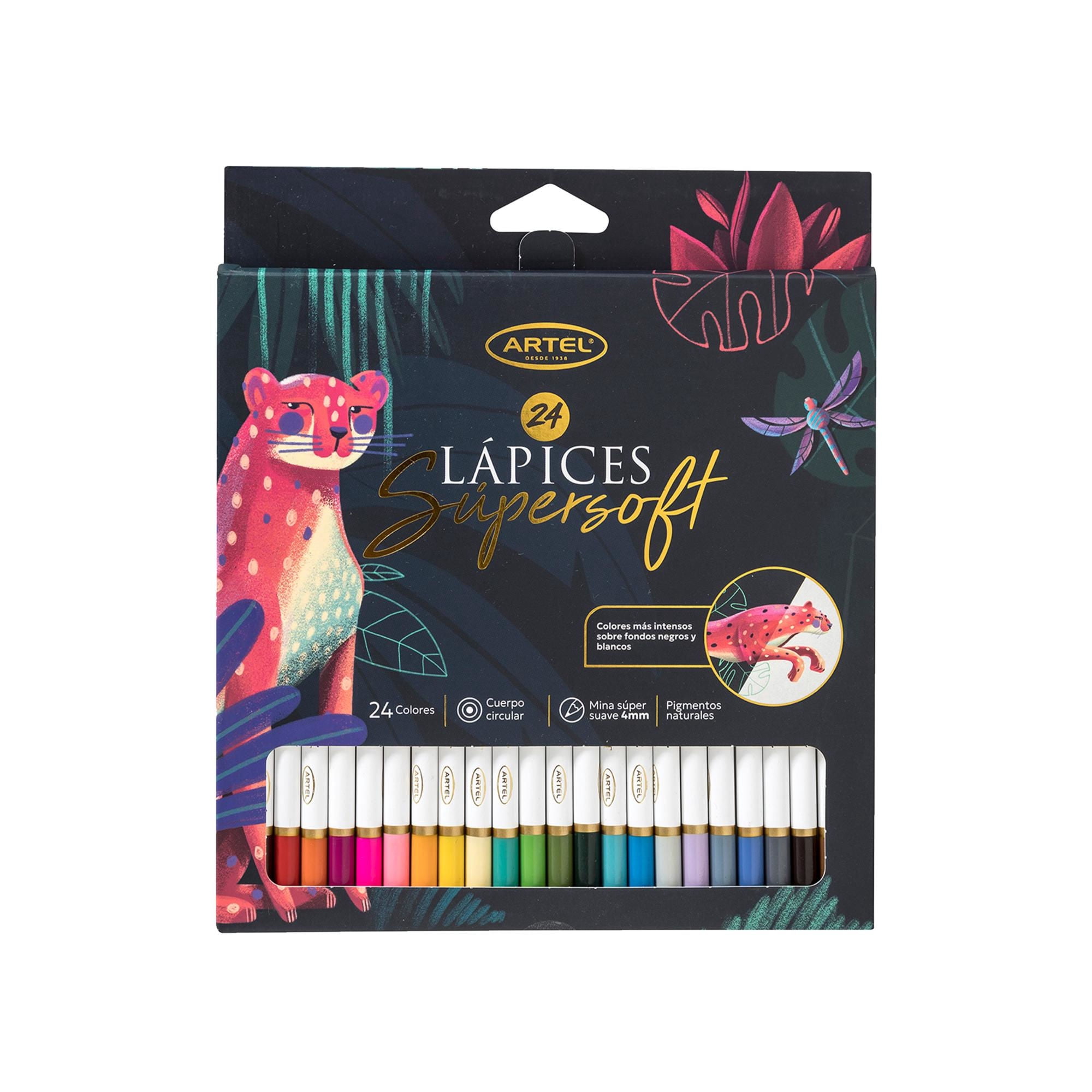 Lápices De Colores Super Soft 24 Colores Artel
