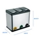 thumbnail image 2 of Basurero Metalico Triple Acero Inoxidable 24L, 2 of 2