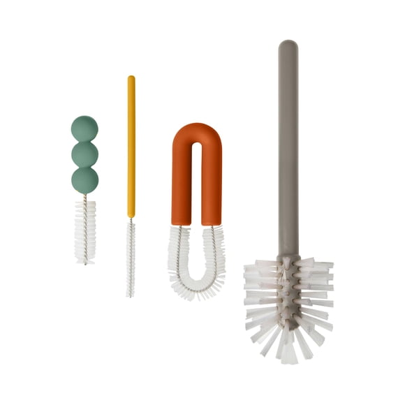 Set de 4 cepillos para biberones Boon Deco Newborn