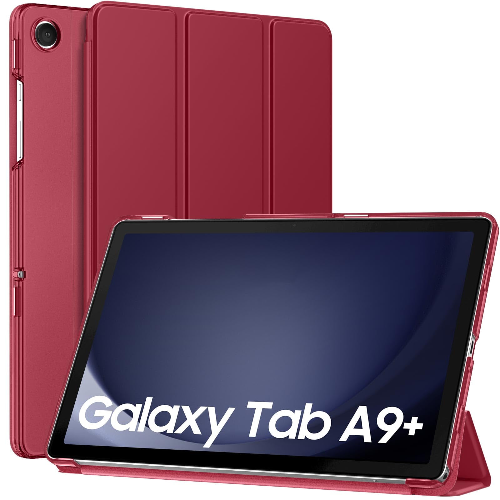Funda Moko Para Samsung Galaxy Tab A9 Plus De 11 Pulgadas (2023), Color Rojo Vino
